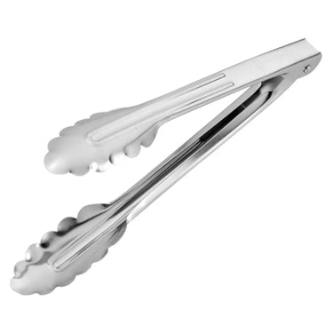Nihon Metal Works Eco Clean Stainless Steel Scalloped Utility Tongs