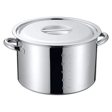 Clover Stainless Steel Induction Low Stockpot with Scale