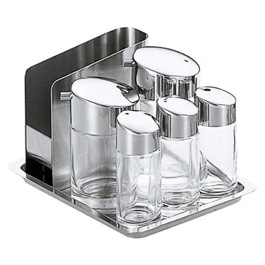 Otsuka Glass Shop Glass Condiment Set with Stand #900