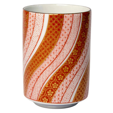 Seikou Jidaiga Kutani Porcelain Yunomi Teacup Akae