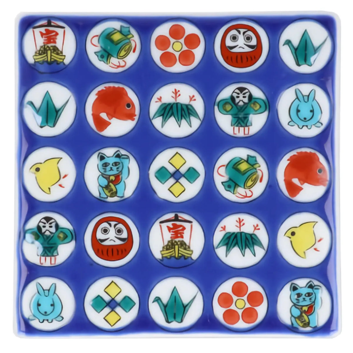 SEIKOU KISSYO Kutani Porcelain Coaster Marumon-Houmon