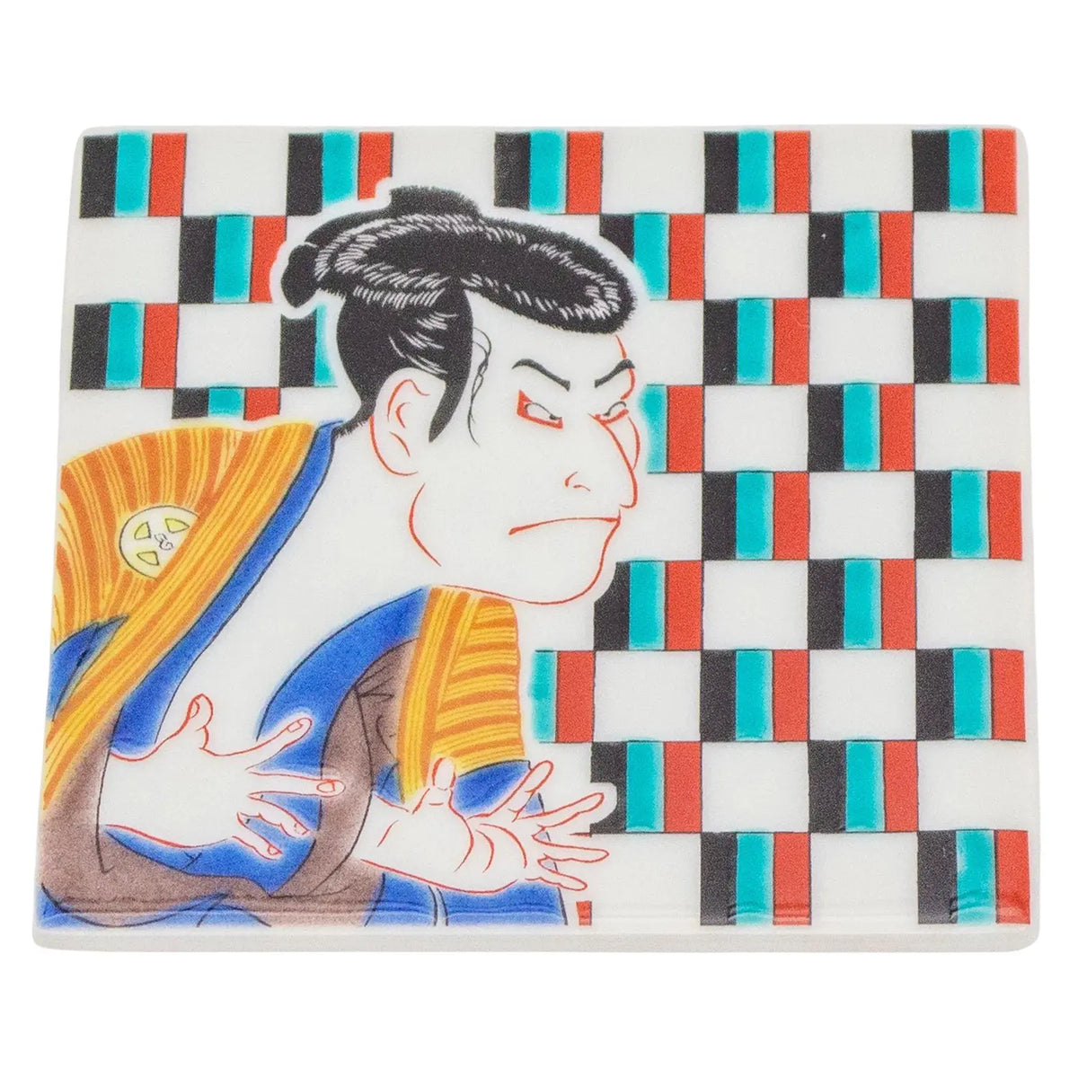 SEIKOU KISSYO Kutani Porcelain Coaster Sharaku