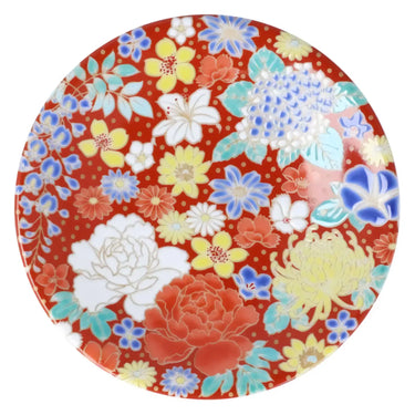 Seikou Kissho Kutani Porcelain Small Plate Hanazume