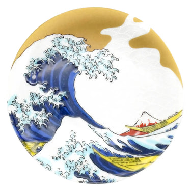 Seikou Kissho Kutani Porcelain Small Plate Nami