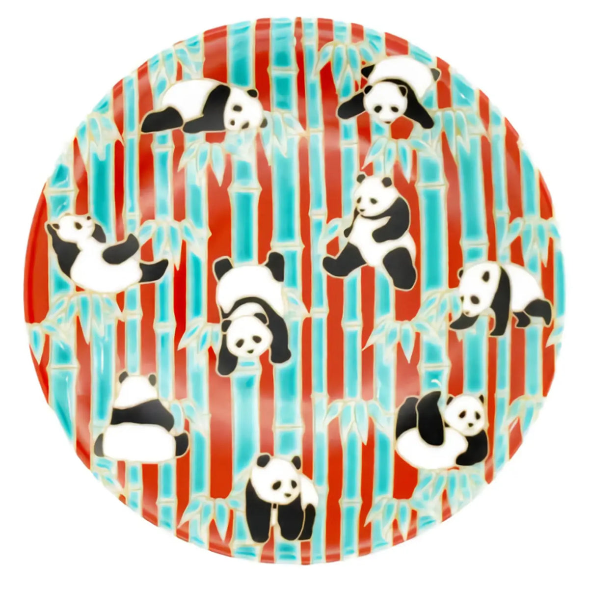 SEIKOU KISSYO Kutani Porcelain Small Plate Panda