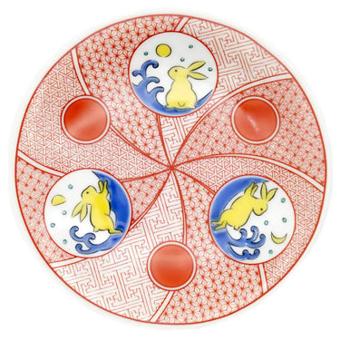Seikou Kissho Kutani Porcelain Small Plate Rabbit