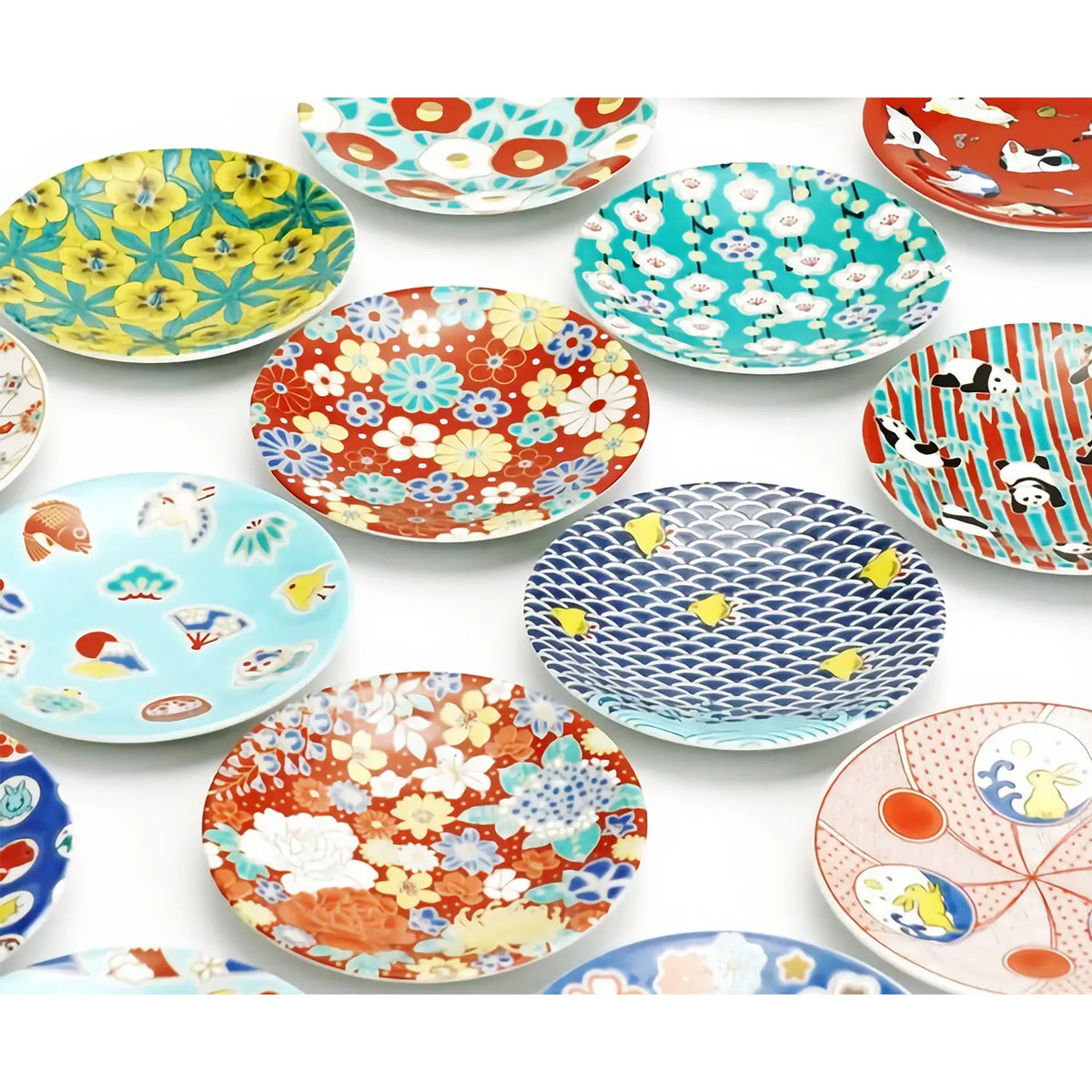 SEIKOU KISSYO Kutani Porcelain Small Plate Nami