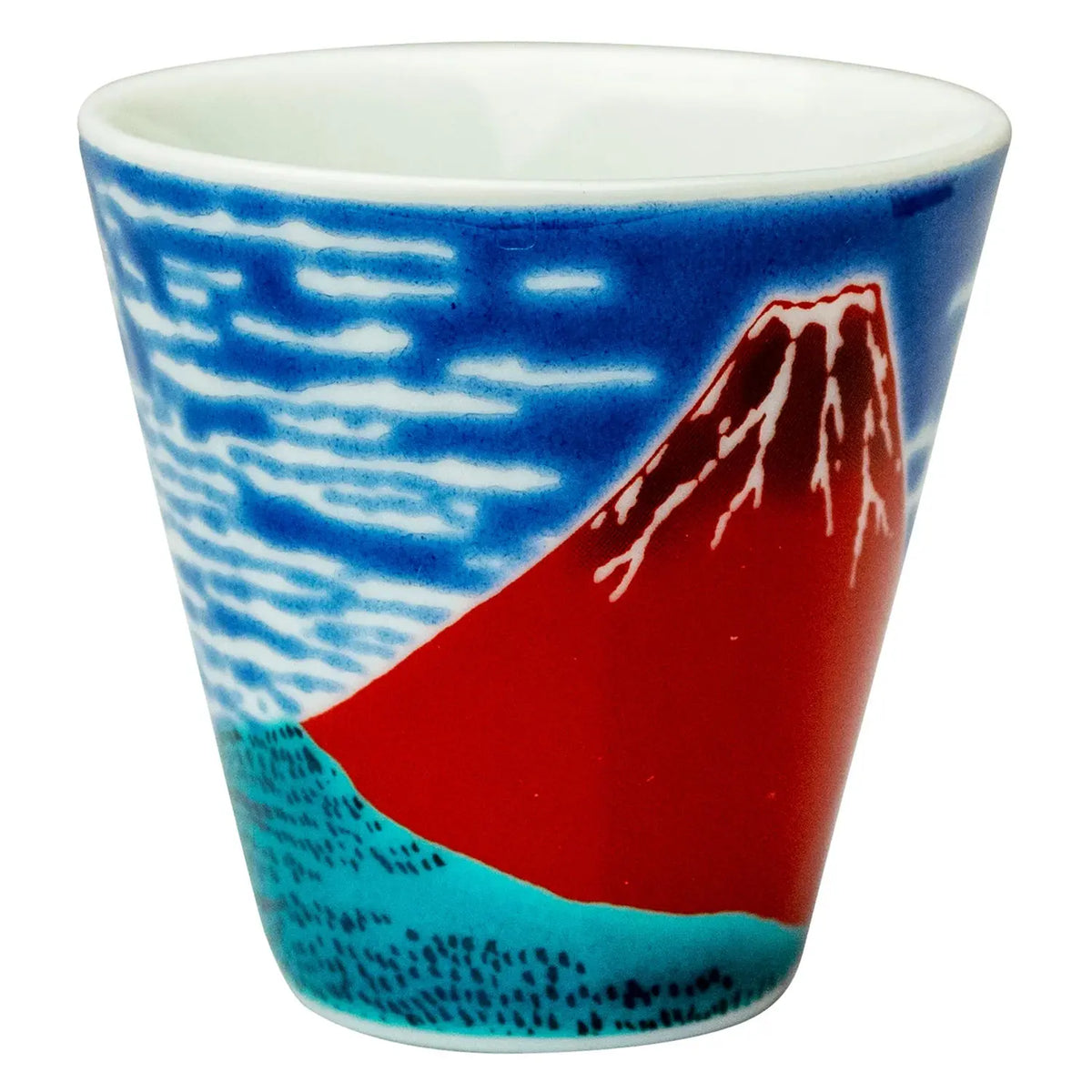 SEIKOU KISSYO Kutani Porcelain Soba Choko Cup Akafuji