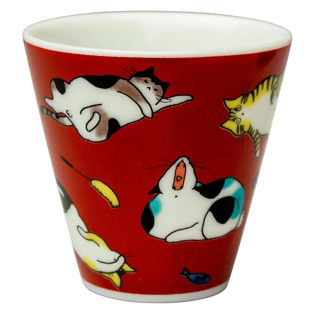 SEIKOU KISSYO Kutani Porcelain Soba Choko Cup Cat