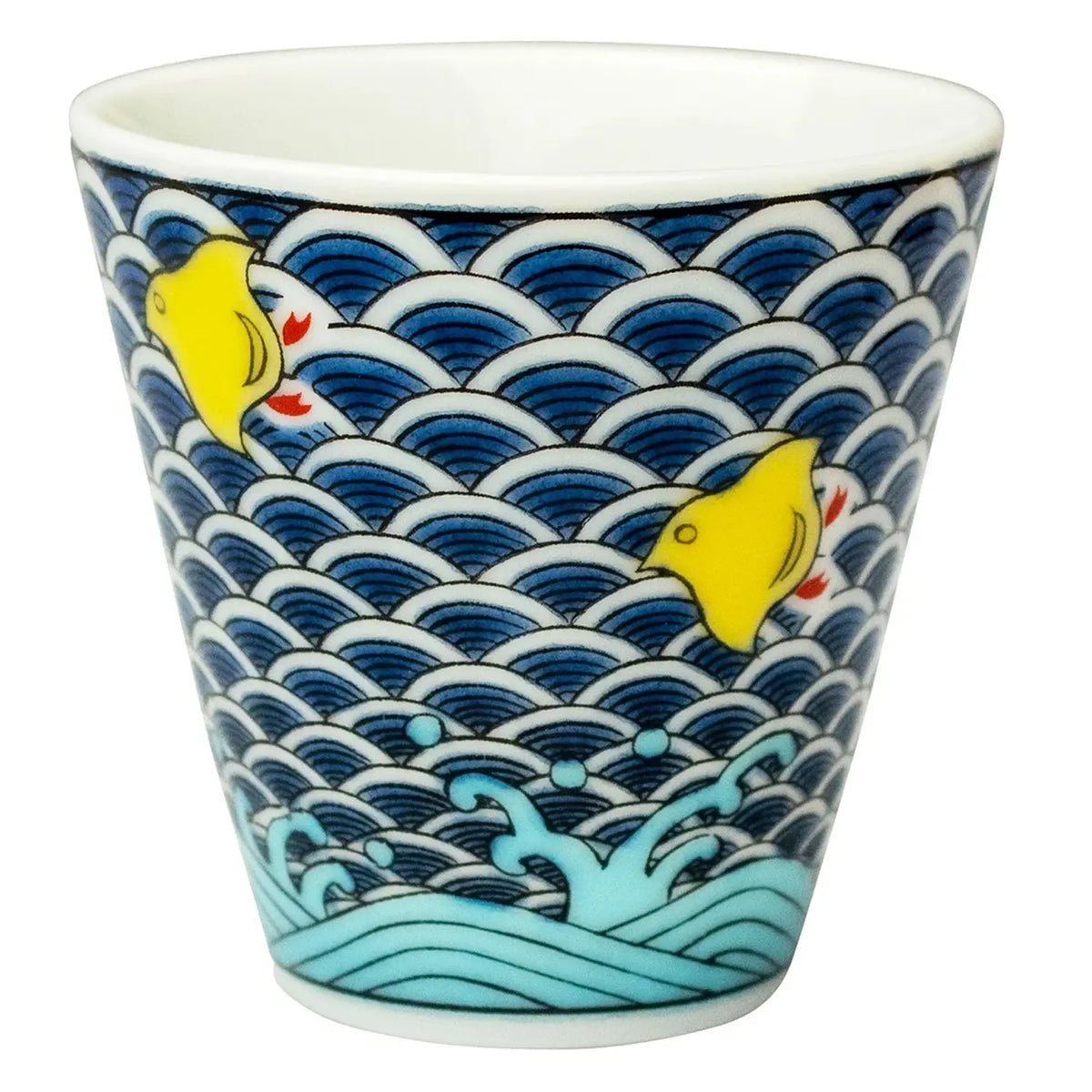 SEIKOU KISSYO Kutani Porcelain Soba Choko Cup Chidori
