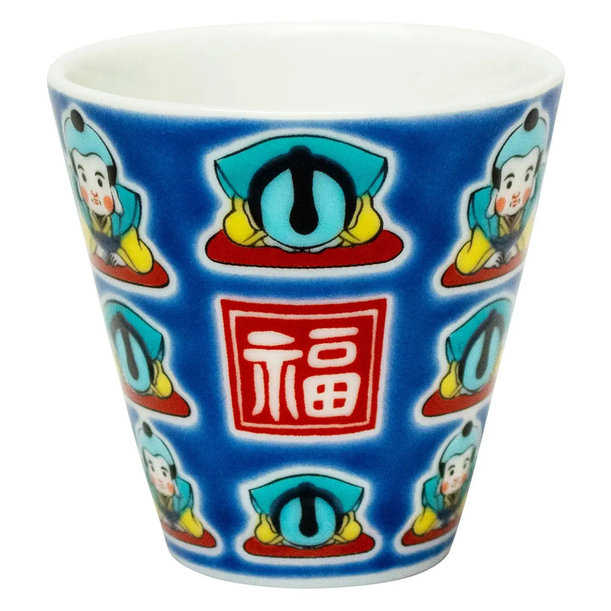 SEIKOU KISSYO Kutani Porcelain Soba Choko Cup Fukusuke