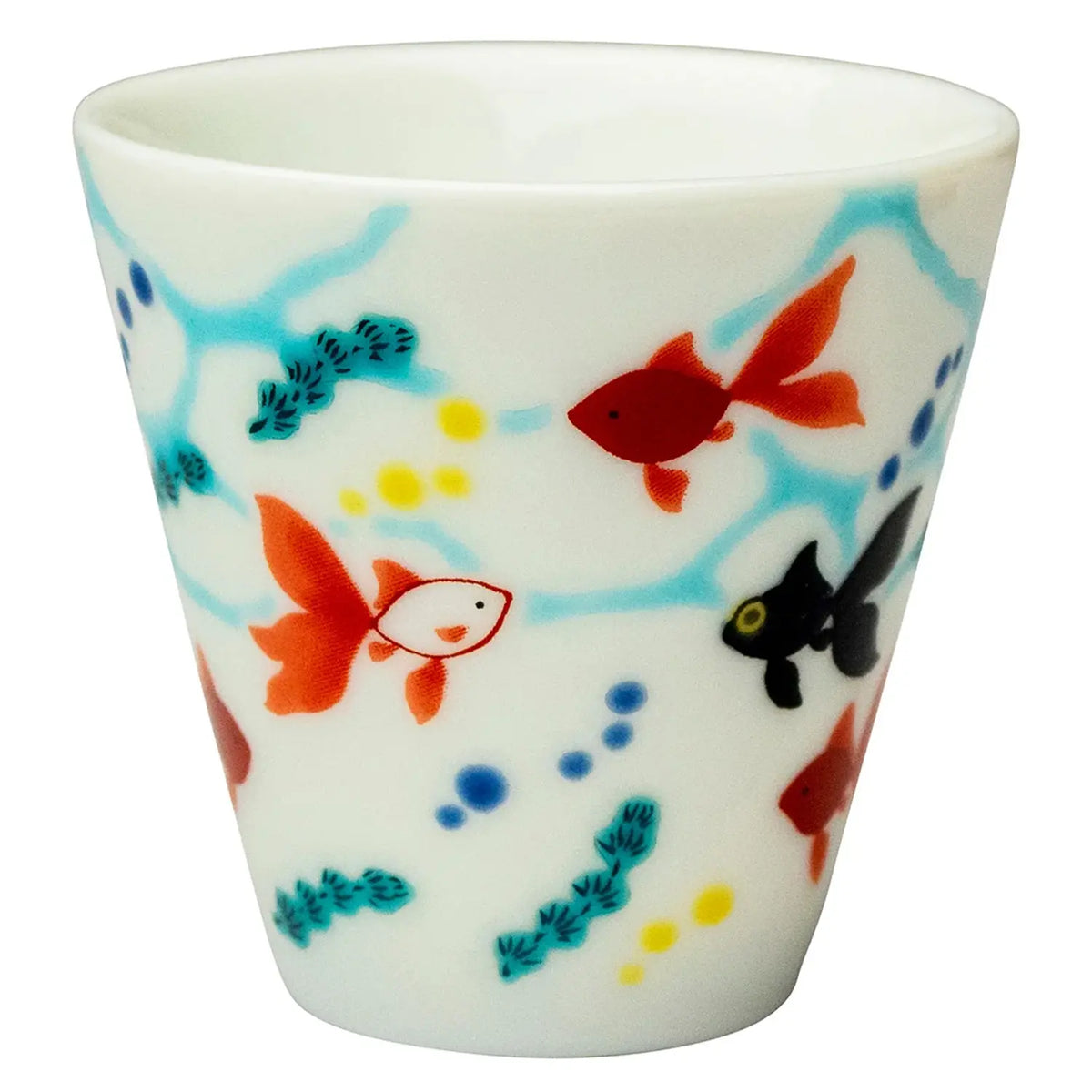 SEIKOU KISSYO Kutani Porcelain Soba Choko Cup Goldfish