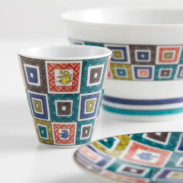 Seikou Kissho Kutani Porcelain Soba Choko Cup Ishidatamimon