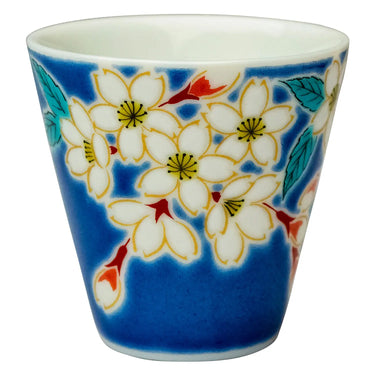Seikou Kissho Kutani Porcelain Soba Choko Cup Sakura
