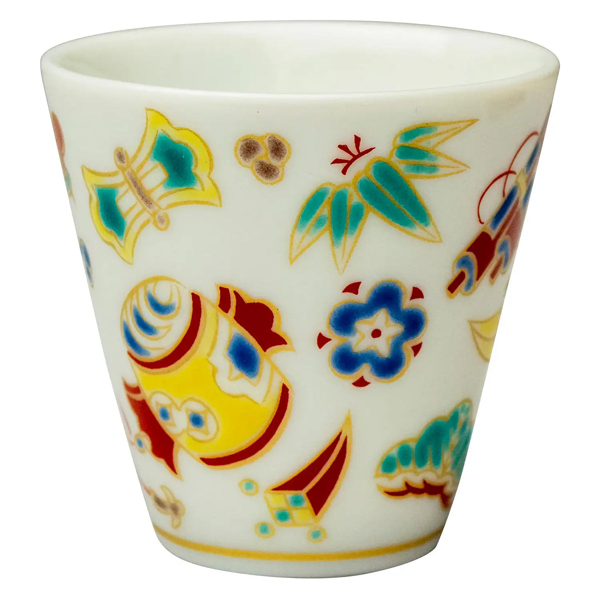 SEIKOU KISSYO Kutani Porcelain Soba Choko Cup Takarazukushi