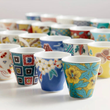 Seikou Kissho Kutani Porcelain Soba Choko Cup Crane