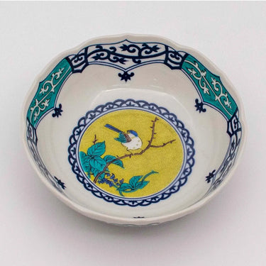 Seikou Kutani Porcelain Bowl Sometsuke-Madori-Yoshidaya 14cm 5 pcs