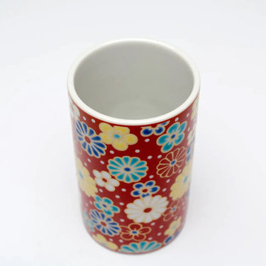 Seikou Kutani Porcelain Cup Umekiku