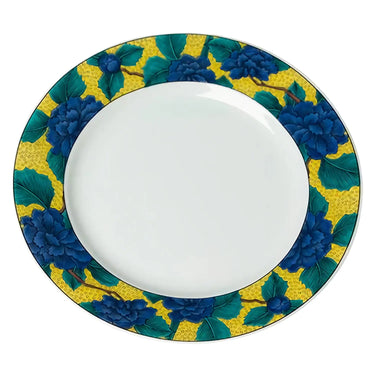 Seikou Kutani Porcelain Dessert Plate Aotebotan