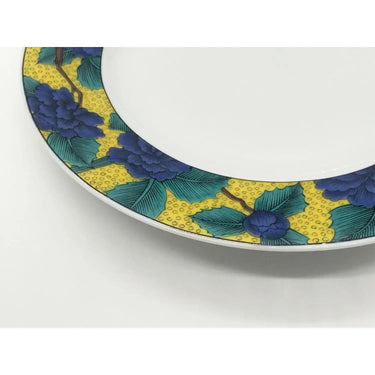 Seikou Kutani Porcelain Dessert Plate Aotebotan