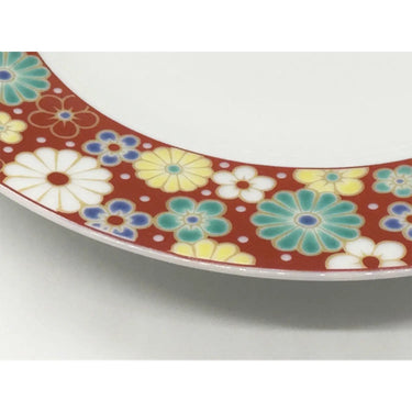 Seikou Kutani Porcelain Dessert Plate Umekikumon