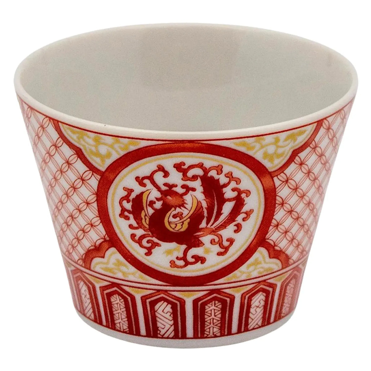 SEIKOU Kutani Porcelain Guinomi Sake Cup Akae