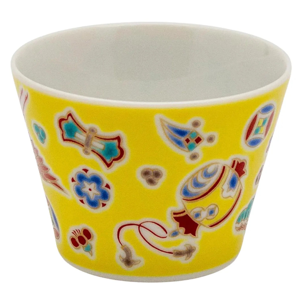 SEIKOU Kutani Porcelain Guinomi Sake Cup Kikouchi