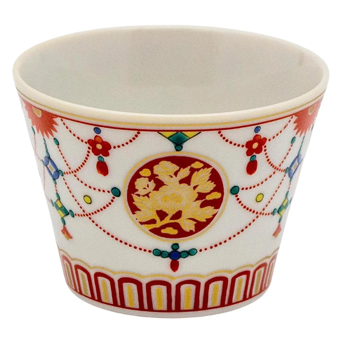 SEIKOU Kutani Porcelain Guinomi Sake Cup Yorakumon
