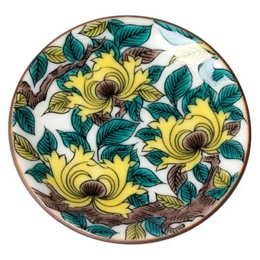 Seikou Kutani Porcelain Himezara Tiny Plate Peony