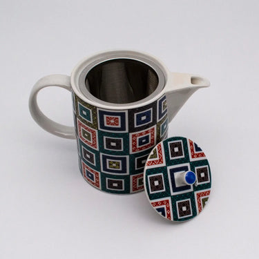 Seikou Kutani Porcelain Kyusu Teapot Ishidatami with Tea Strainer