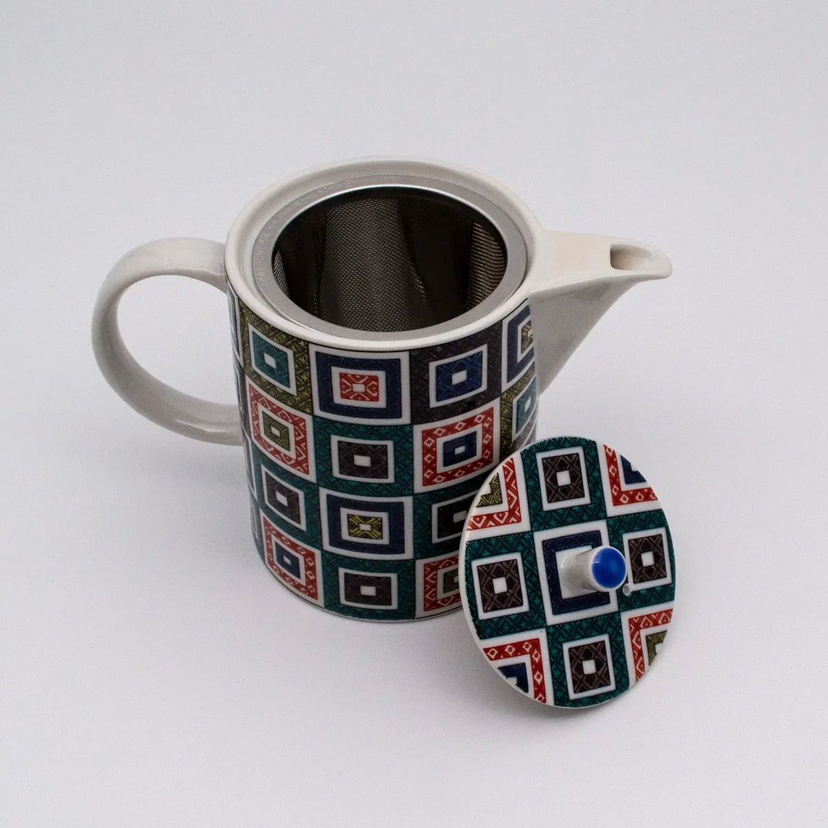 SEIKOU Kutani Porcelain Kyusu Teapot Ishidatami with Tea Strainer