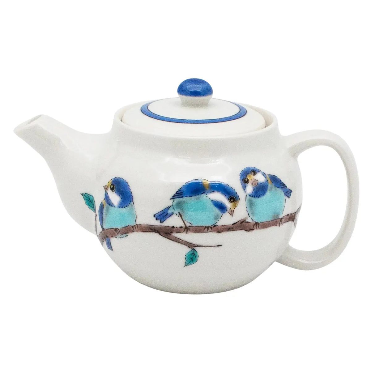 SEIKOU Kutani Porcelain Kyusu Teapot Yamagara with Tea Strainer