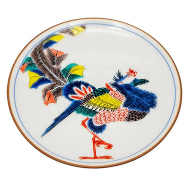Seikou Kutani Porcelain Mamezara Small Plate Hououmon