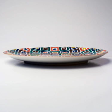 Seikou Kutani Porcelain Plate Ishidatamimon 29cm