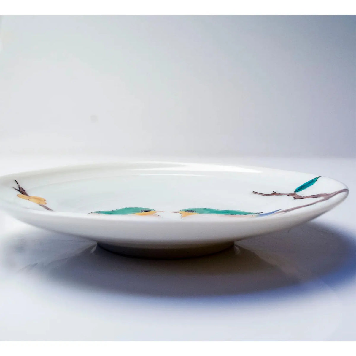 SEIKOU Kutani Porcelain Plate Mejiro 11cm 5 pcs