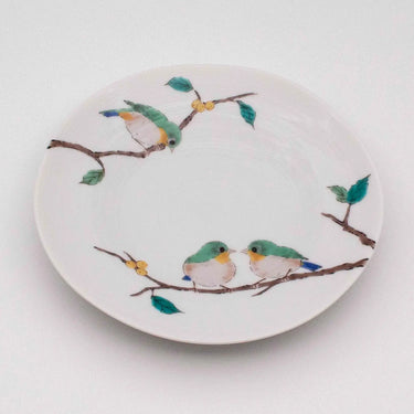 Seikou Kutani Porcelain Plate Mejiro 19cm 5 pcs