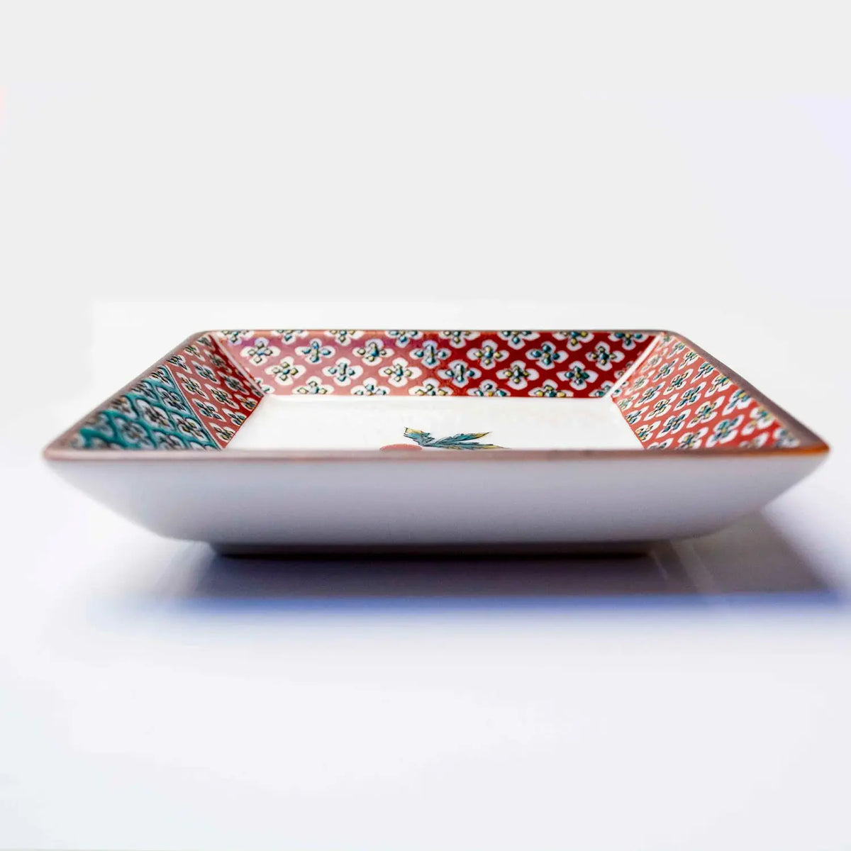 SEIKOU Kutani Porcelain Plate Red Turnip 9.2cm 5 pcs