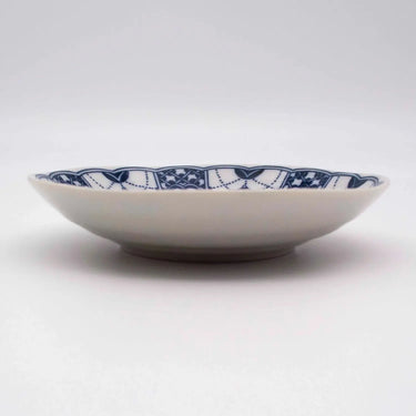Seikou Kutani Porcelain Plate Sometsuke-Yorakumon-Jidaie 14cm 5 pcs