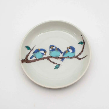Seikou Kutani Porcelain Plate Yamagara 14cm 5 pcs