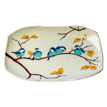 Seikou Kutani Porcelain Plate Yamagara 32cm