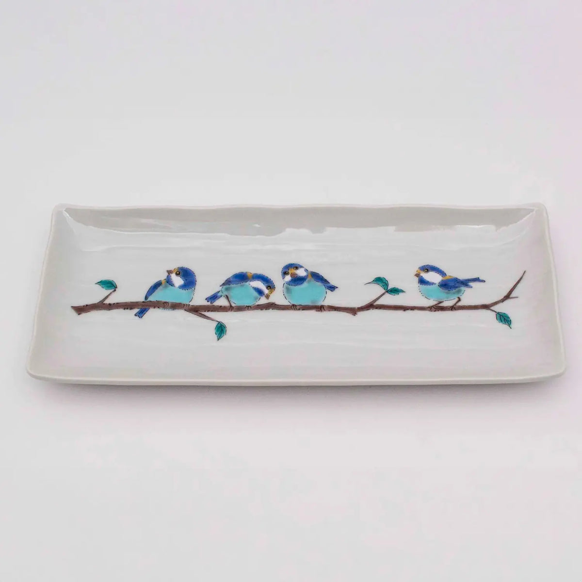 SEIKOU Kutani Porcelain Rectangular Plate Yamagara 28cm 5 pcs