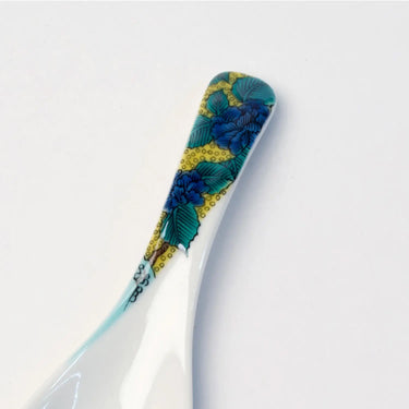 Seikou Kutani Porcelain Renge Spoon Aotebotan
