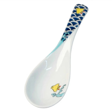 Seikou Kutani Porcelain Renge Spoon Chidori