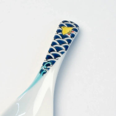 Seikou Kutani Porcelain Renge Spoon Chidori