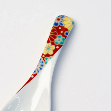 Seikou Kutani Porcelain Renge Spoon Umekiku