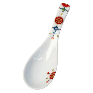 Seikou Kutani Porcelain Renge Spoon Yorakumon