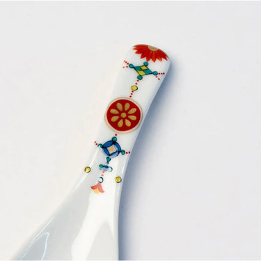 Seikou Kutani Porcelain Renge Spoon Yorakumon