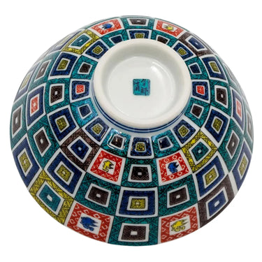 Seikou Kutani Porcelain Rice Bowl Ishidatami