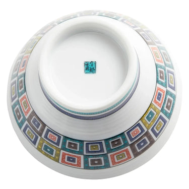 Seikou Kutani Porcelain Sendan Rice Bowl Ishidatami