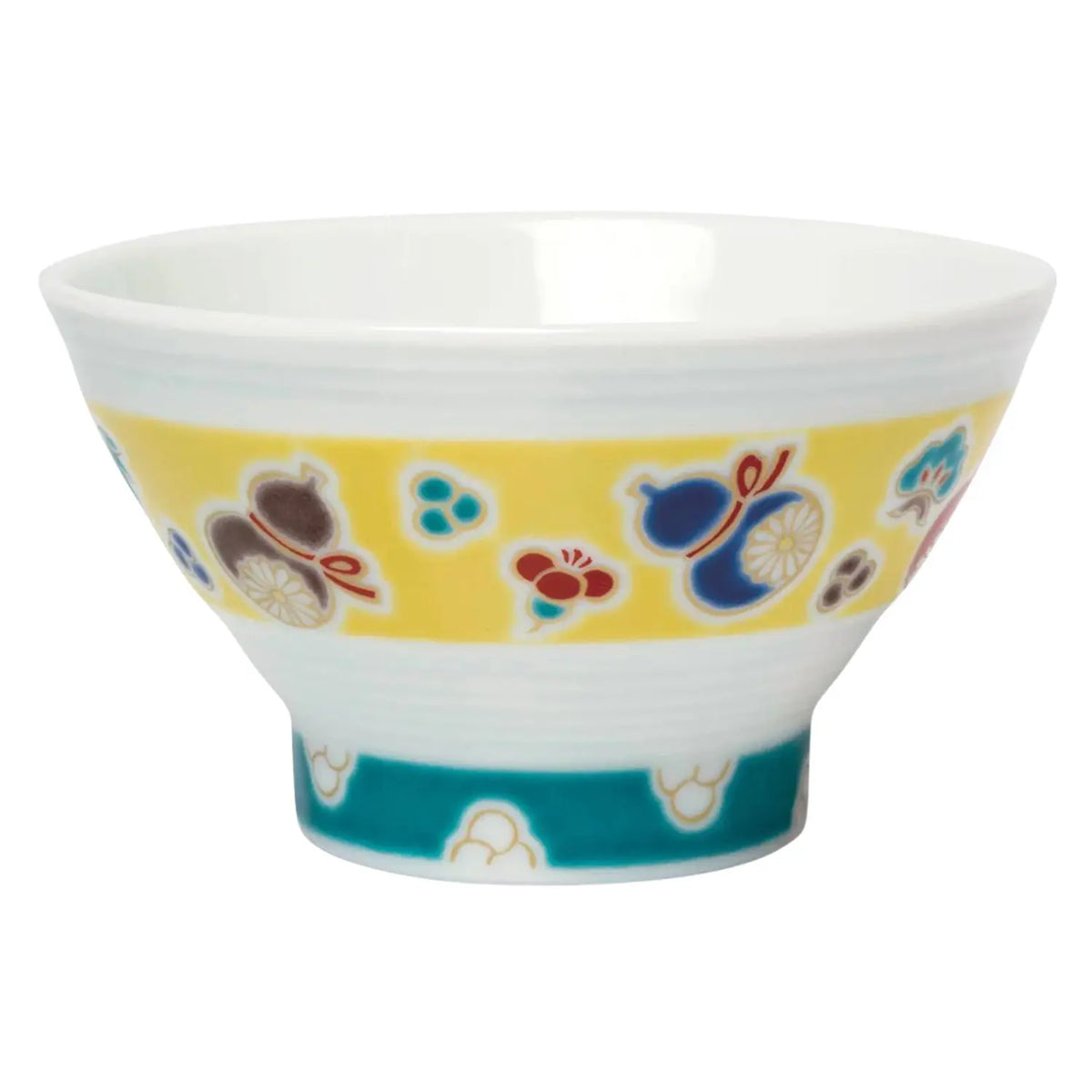 SEIKOU Kutani Porcelain Sendan Rice Bowl Mubyou